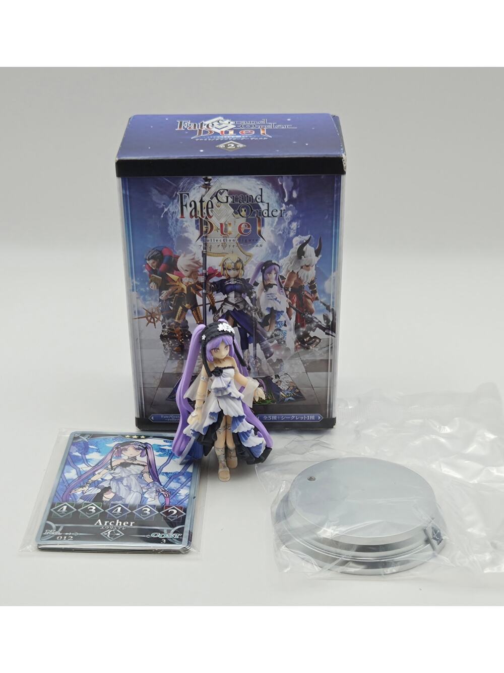 Fate Grand Order Duel Archer Figure Complete W/ Box Card Base Anime Open Box
